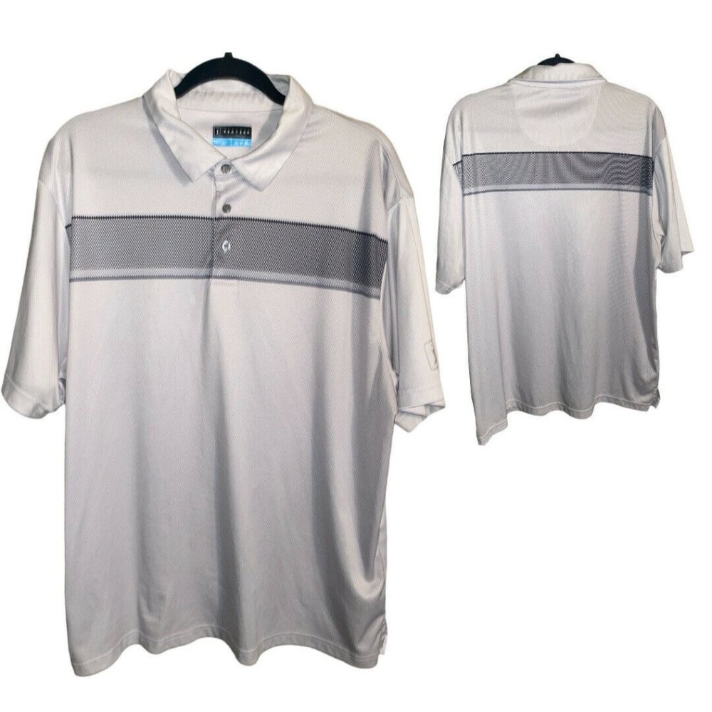 PGA TOUR Mens Polo Golf Shirt Size XL Argyle